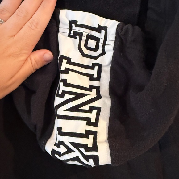 PINK VS black hooded sweatshirt Sz S - Picture 5 of 5